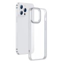 Baseus Crystal Phone Case pancerne etui do iPhone 13 Pro z żelową ramką szary (ARJT000413)