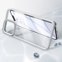 Baseus Crystal Phone Case pancerne etui do iPhone 13 Pro z żelową ramką szary (ARJT000413)