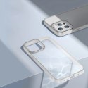 Baseus Crystal Phone Case pancerne etui do iPhone 13 Pro z żelową ramką szary (ARJT000413)