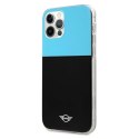 Etui Mini Morris Color Block na iPhone 12 / iPhone 12 Pro - niebieskie