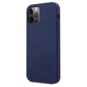 Etui Mini Morris Silicone Tone On Tone na iPhone 12 / iPhone 12 Pro - granatowe