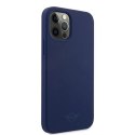 Etui Mini Morris Silicone Tone On Tone na iPhone 12 / iPhone 12 Pro - granatowe