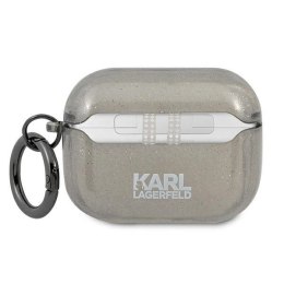 Etui Karl Lagerfeld Glitter Karl's Head na AirPods Pro - czarne