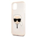 Etui Karl Lagerfeld Glitter Karl's Head na iPhone 13 - złote