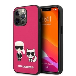 Etui Karl Lagerfeld Ikonik Karl&Choupette na iPhone 13 Pro Max - fuksjowe