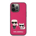 Etui Karl Lagerfeld Ikonik Karl&Choupette na iPhone 13 Pro Max - fuksjowe