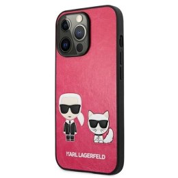 Etui Karl Lagerfeld Ikonik Karl&Choupette na iPhone 13 Pro / iPhone 13 - fuksjowe