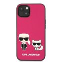 Etui Karl Lagerfeld Ikonik Karl&Choupette na iPhone 13 - fuksjowe