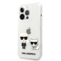 Etui Karl Lagerfeld Karl&Choupette na iPhone 13 Pro / iPhone 13 - przezroczyste