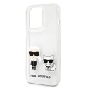 Etui Karl Lagerfeld Karl&Choupette na iPhone 13 Pro / iPhone 13 - przezroczyste