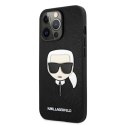 Etui Karl Lagerfeld Saffiano Ikonik Karl's Head na iPhone 13 Pro / iPhone 13 - czarne