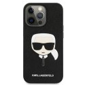 Etui Karl Lagerfeld Saffiano Ikonik Karl's Head na iPhone 13 Pro / iPhone 13 - czarne