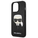 Etui Karl Lagerfeld Saffiano Ikonik Karl's Head na iPhone 13 Pro / iPhone 13 - czarne