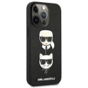 Etui Karl Lagerfeld Saffiano Karl&Choupette na iPhone 13 Pro / iPhone 13 - czarne