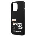 Etui Karl Lagerfeld Silicone Karl&Choupette na iPhone 13 Pro Max - czarne