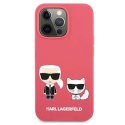 Etui Karl Lagerfeld Silicone Karl&Choupette na iPhone 13 Pro / iPhone 13 - różowe