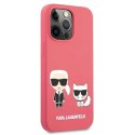 Etui Karl Lagerfeld Silicone Karl&Choupette na iPhone 13 Pro / iPhone 13 - różowe