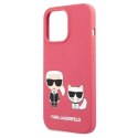 Etui Karl Lagerfeld Silicone Karl&Choupette na iPhone 13 Pro / iPhone 13 - różowe