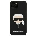 Etui Karl Lagerfeld Silicone Karl's Head na iPhone 13 mini - czarne