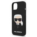 Etui Karl Lagerfeld Silicone Karl's Head na iPhone 13 mini - czarne