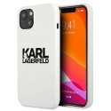 Etui Karl Lagerfeld Silicone Stack Logo ns iPhone 13 mini - białe