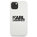 Etui Karl Lagerfeld Silicone Stack Logo ns iPhone 13 mini - białe