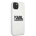 Etui Karl Lagerfeld Silicone Stack Logo ns iPhone 13 mini - białe