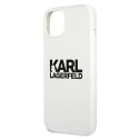 Etui Karl Lagerfeld Silicone Stack Logo ns iPhone 13 mini - białe