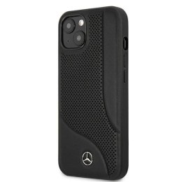 Etui Mercedes Leather Perforated Area na iPhone 13 mini - czarne