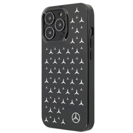 Etui Mercedes Silver Stars Pattern na iPhone 13 Pro Max - czarne