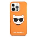 Karl Lagerfeld KLHCP13LCHTRO iPhone 13 Pro / 13 6,1" pomarańczowy/orange hardcase Glitter Choupette Fluo