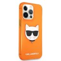 Karl Lagerfeld KLHCP13LCHTRO iPhone 13 Pro / 13 6,1" pomarańczowy/orange hardcase Glitter Choupette Fluo