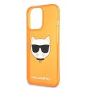 Karl Lagerfeld KLHCP13LCHTRO iPhone 13 Pro / 13 6,1" pomarańczowy/orange hardcase Glitter Choupette Fluo