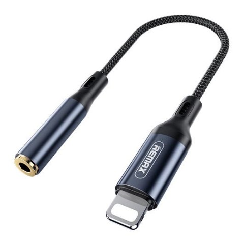 Remax Sury Series adapter przejściówka Lightning - mini jack 3,5mm 0,13m grafitowy (RL-LA13i)