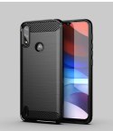 Carbon Case elastyczne etui pokrowiec Motorola Moto E7i Power czarny