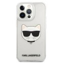 Etui Karl Lagerfeld Choupette Head na iPhone 13 Pro Max - przezroczyste