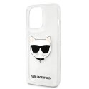 Etui Karl Lagerfeld Choupette Head na iPhone 13 Pro Max - przezroczyste