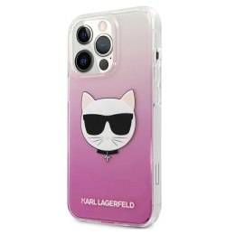 Etui Karl Lagerfeld Choupette Head na iPhone 13 Pro Max - różowe