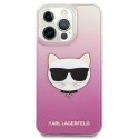 Etui Karl Lagerfeld Choupette Head na iPhone 13 Pro Max - różowe