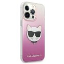 Etui Karl Lagerfeld Choupette Head na iPhone 13 Pro Max - różowe