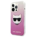 Etui Karl Lagerfeld Choupette Head na iPhone 13 Pro / iPhone 13 - różowe