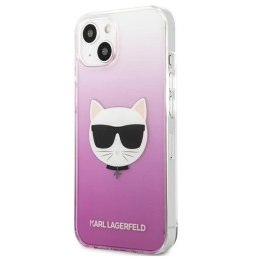 Etui Karl Lagerfeld Choupette Head na iPhone 13 mini - różowe