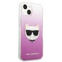 Etui Karl Lagerfeld Choupette Head na iPhone 13 mini - różowe