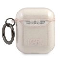 Etui Karl Lagerfeld Glitter Karl's Head na AirPods 1/2 - złote