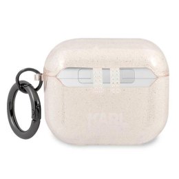 Etui Karl Lagerfeld Glitter Karl's Head na AirPods 3 - złote