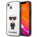 Etui Karl Lagerfeld Iconik Karl na iPhone 13 mini - przezroczyste