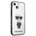 Etui Karl Lagerfeld Iconik Karl na iPhone 13 mini - przezroczyste