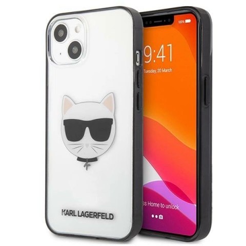 Etui Karl Lagerfeld Ikonik Choupette na iPhone 13 mini - przezroczyste