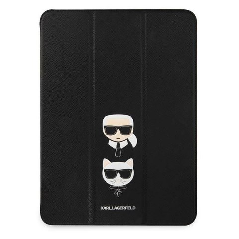 Etui Karl Lagerfeld Saffiano Karl&Choupette na iPad 12.9'' Pro 2021 - czarne