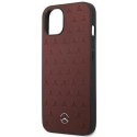 Etui Mercedes Leather Stars Pattern na iPhone 13 mini - czerwone